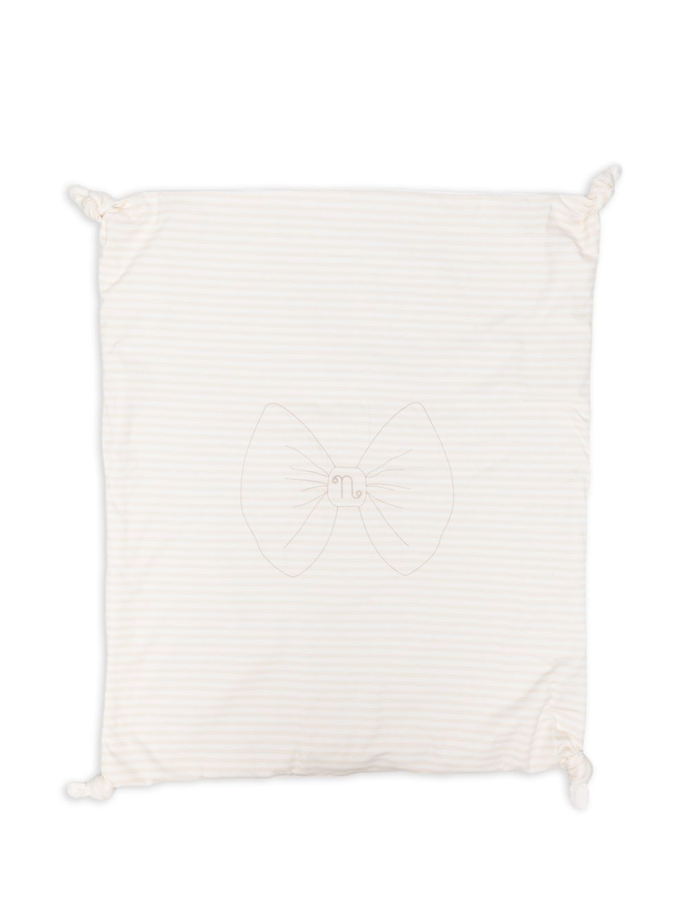 Coperta in cotone con angoli annodati E26408 BEIGE NANAN KIDS 