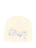 Cappellino in cotone con fiocco