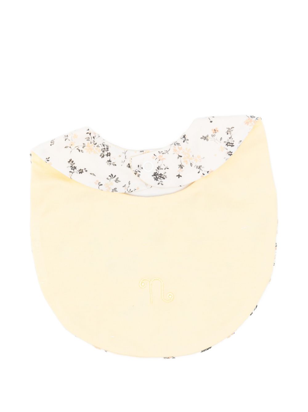 Bavaglino in cotone a fiori E26414 GIALLO NANAN KIDS 