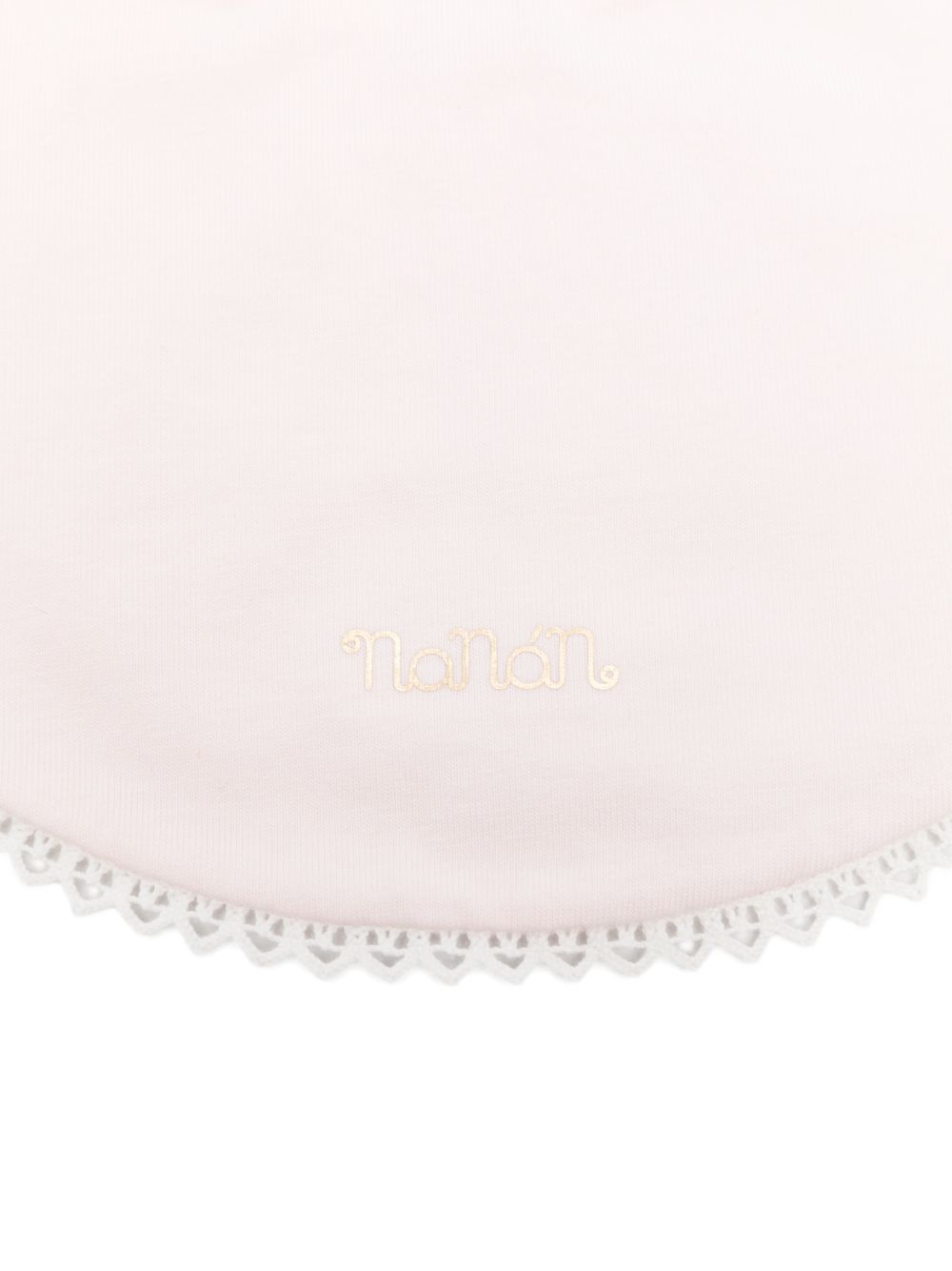 Bavaglino in cotone con stampa logo E26447 ROSA NANAN KIDS 