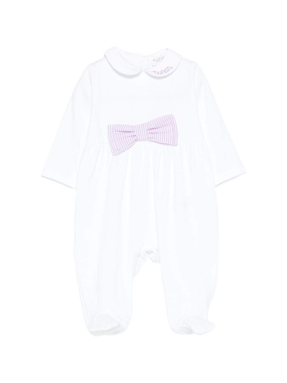 Tutina con colletto e fiocco a righe E26473 LILLA NANAN KIDS 