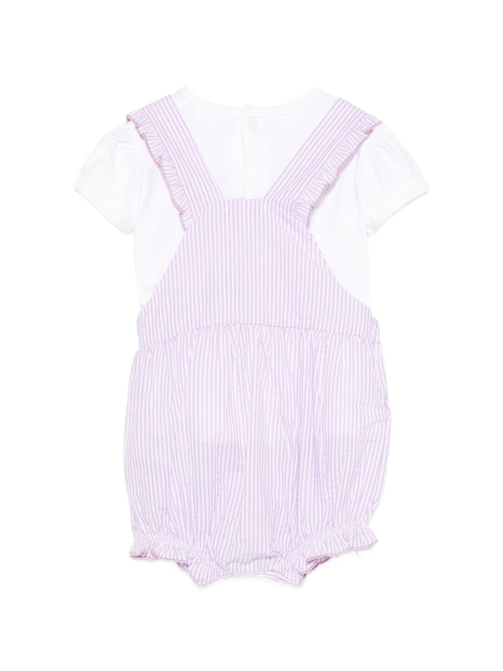 Salopette con ricami floreali in cotone E26479 LILLA NANAN KIDS 
