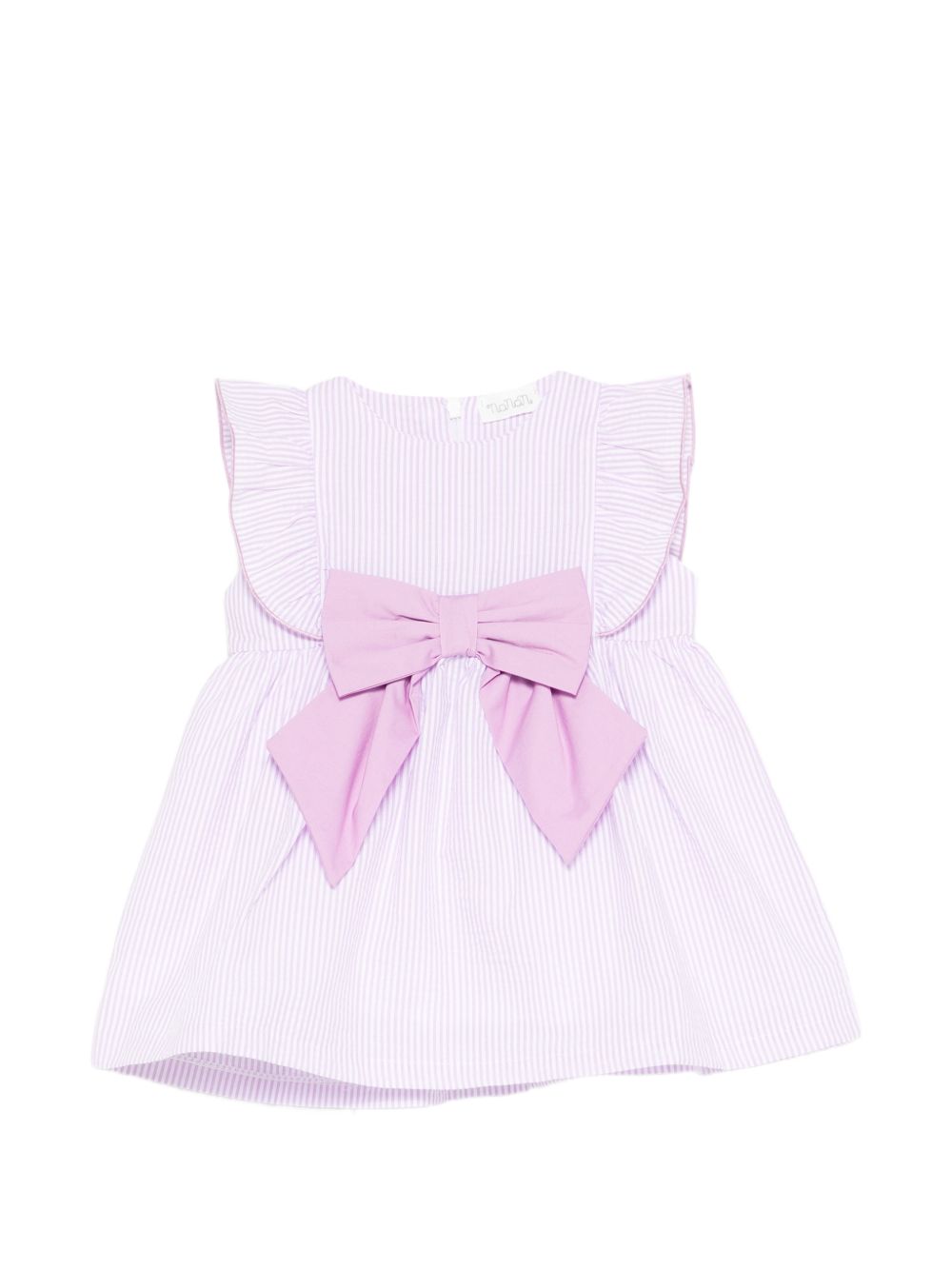 Abito in cotone a righe con fiocco E26485 LILLA NANAN KIDS 