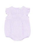 Pagliaccetto in lino lavanda con rouches