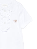Polo in cotone con rouches