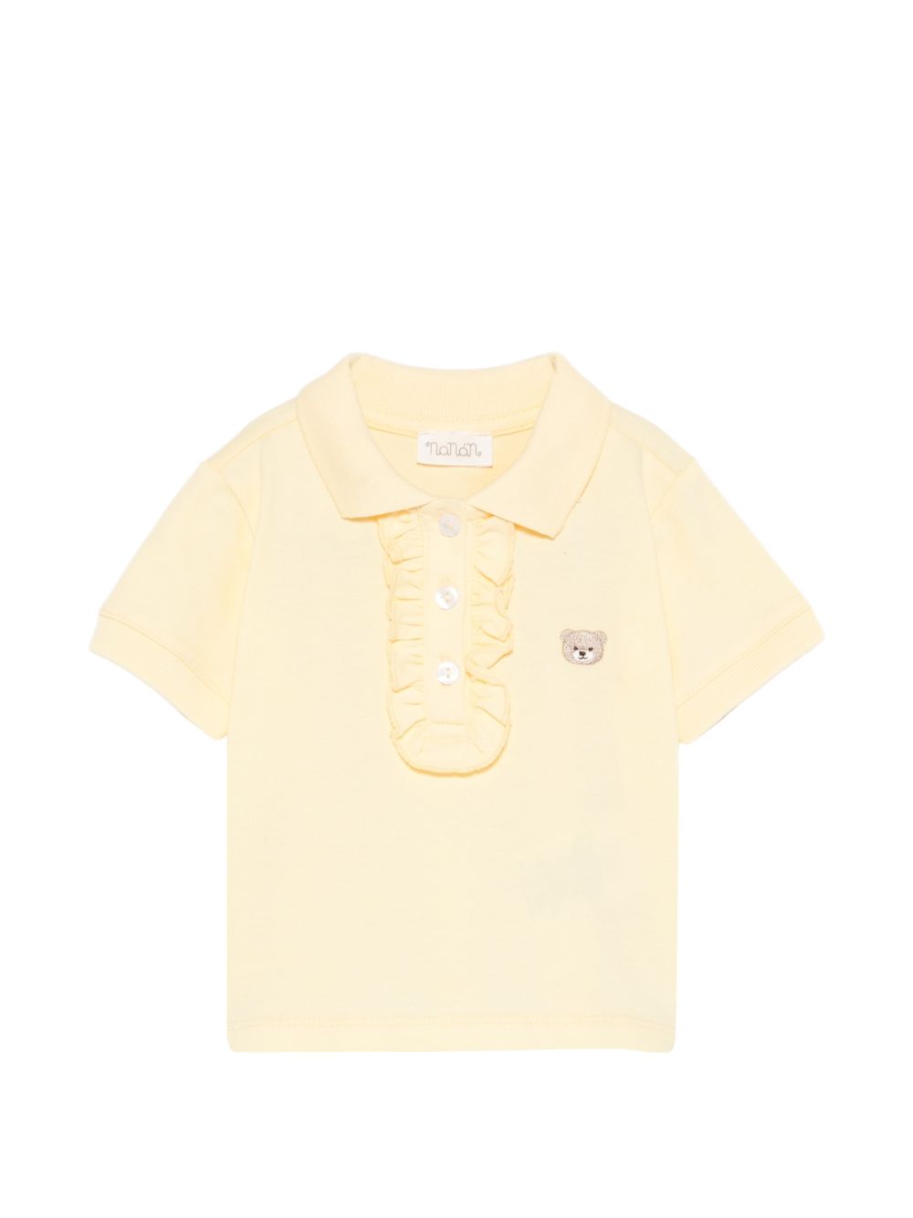Polo in cotone con volant E26509 GIALLO NANAN KIDS 