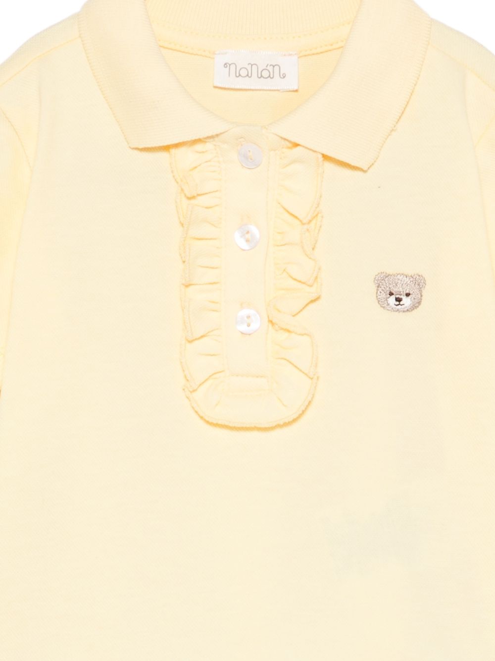 Polo in cotone con volant E26509 GIALLO NANAN KIDS 