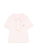 Polo in cotone con rouches