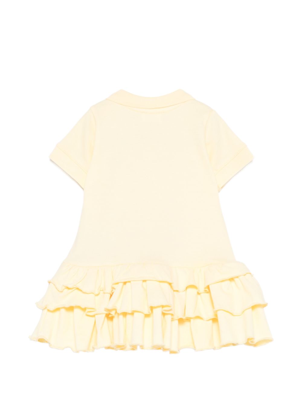 Abito polo in cotone con balze E26510 GIALLO NANAN KIDS 