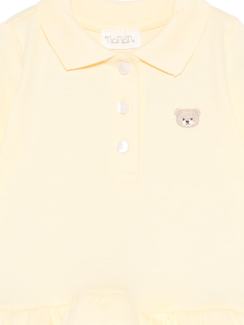Abito polo in cotone con balze E26510 GIALLO NANAN KIDS 