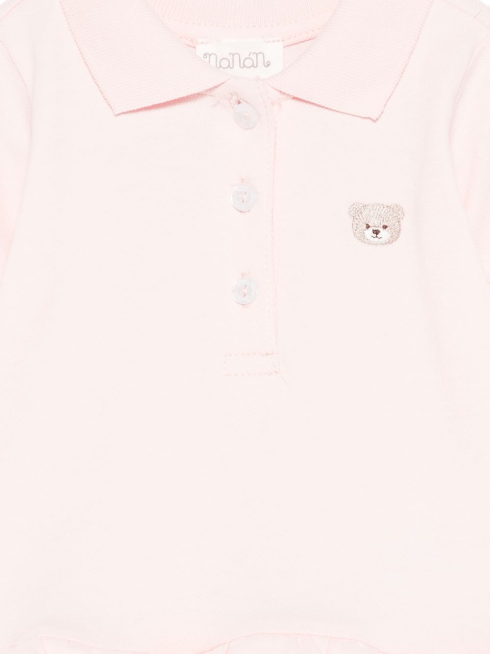 Abito polo in cotone con balze E26510 ROSA NANAN KIDS 
