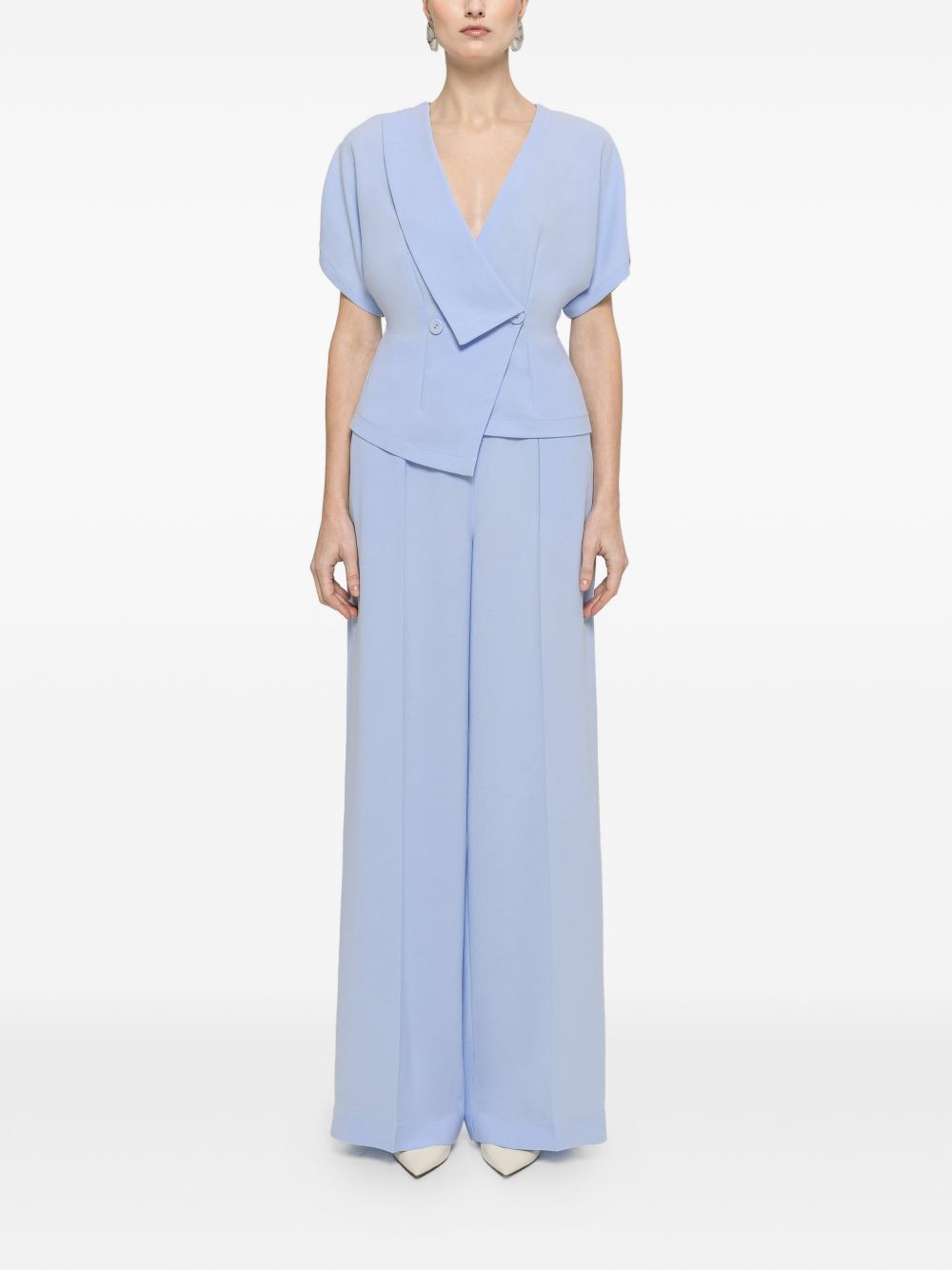 Top incrociato a maniche corte TOP16522 BLEU NISSA 