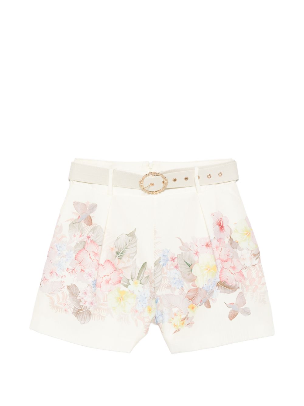 Shorts in cotone con cintura e stampa floreale P26A304 1000 PAPERLACE 