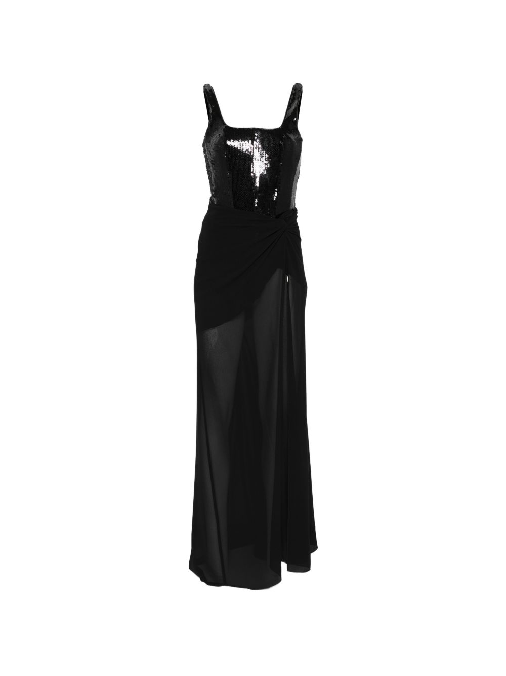 Abito lungo con paillettes e tulle 8A1629J401 K103 PATRIZIA PEPE 