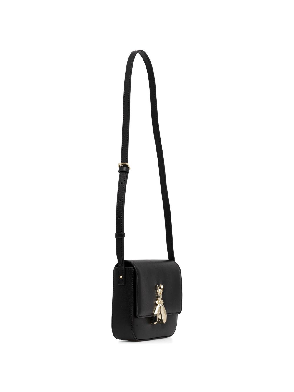 Borsa a tracolla in pelle con fibbia scultorea 8B0303L061 K103 PATRIZIA PEPE 