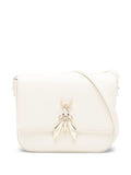 Borsa a tracolla in pelle con fibbia scultorea