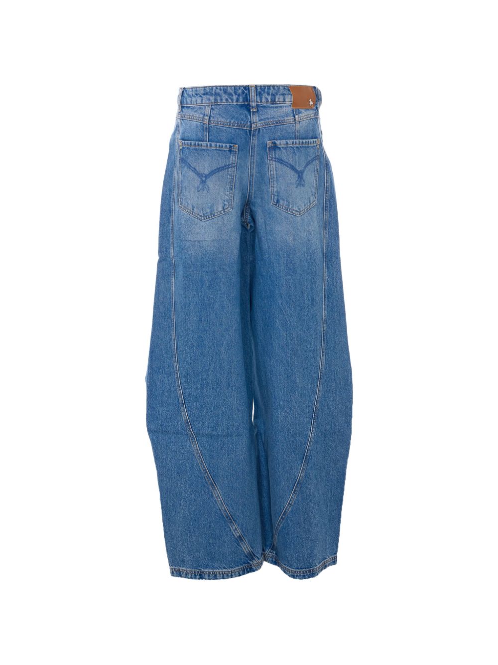 Jeans a gamba larga in cotone 8P0773D1WZB CB02 PATRIZIA PEPE 