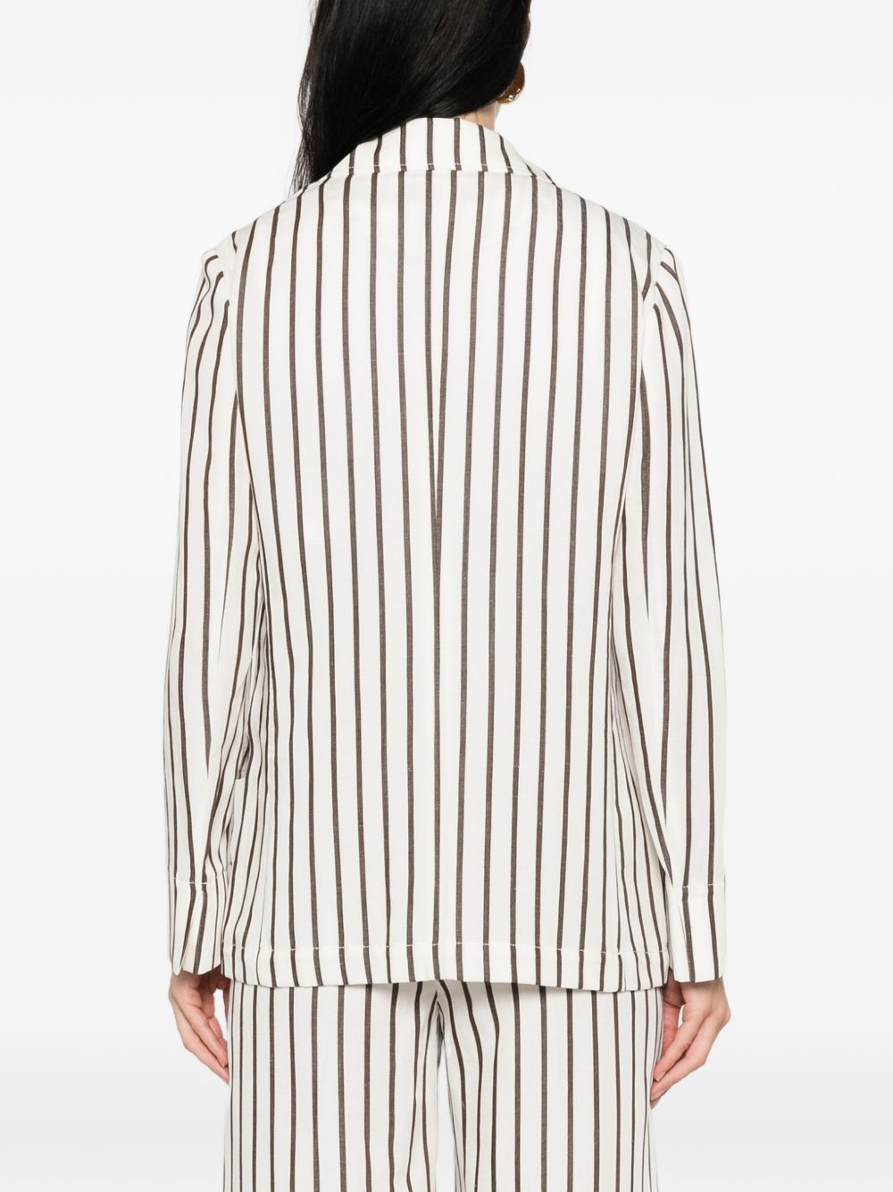 Blazer in lyocell e lino con revers a dente 2611041183200 005 PENNY BLACK 