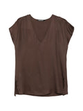 Blusa in viscosa con spacchi laterali