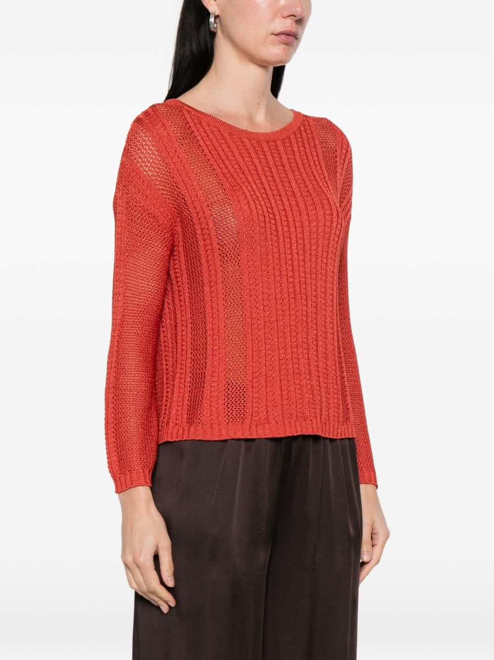 Pullover in viscosa a trama aperta 2611361253200 003 PENNY BLACK 