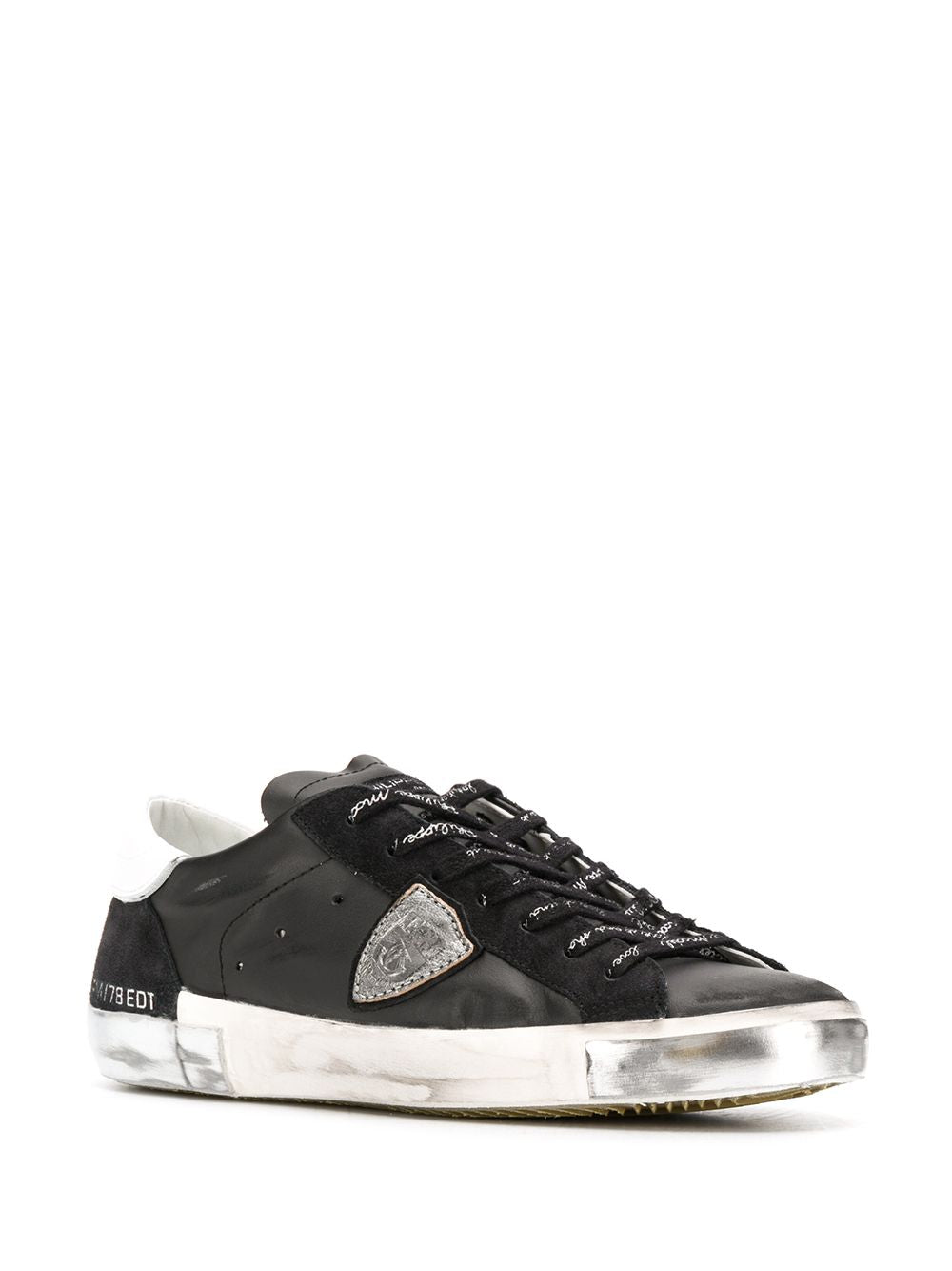 Sneakers in pelle con effetto usurato PRLU MA01 PHILIPPE MODEL 