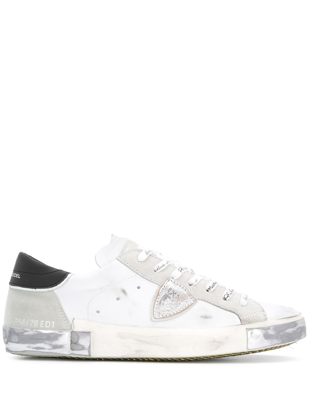 Sneakers con patch scudo e suola consumata PRLU MA02 PHILIPPE MODEL 