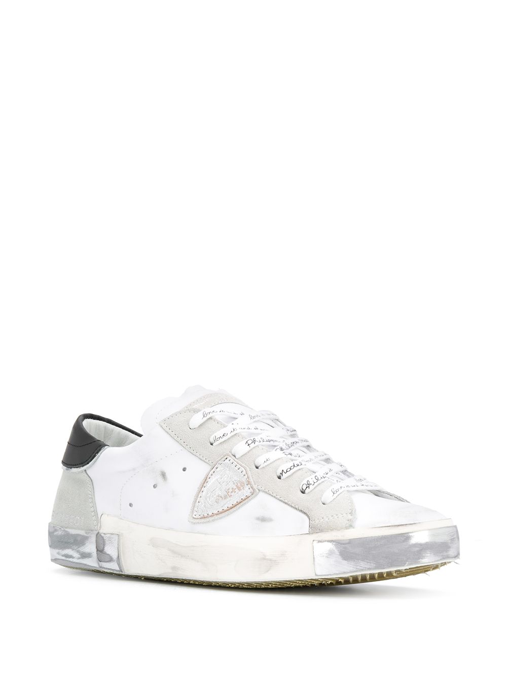 Sneakers con patch scudo e suola consumata PRLU MA02 PHILIPPE MODEL 
