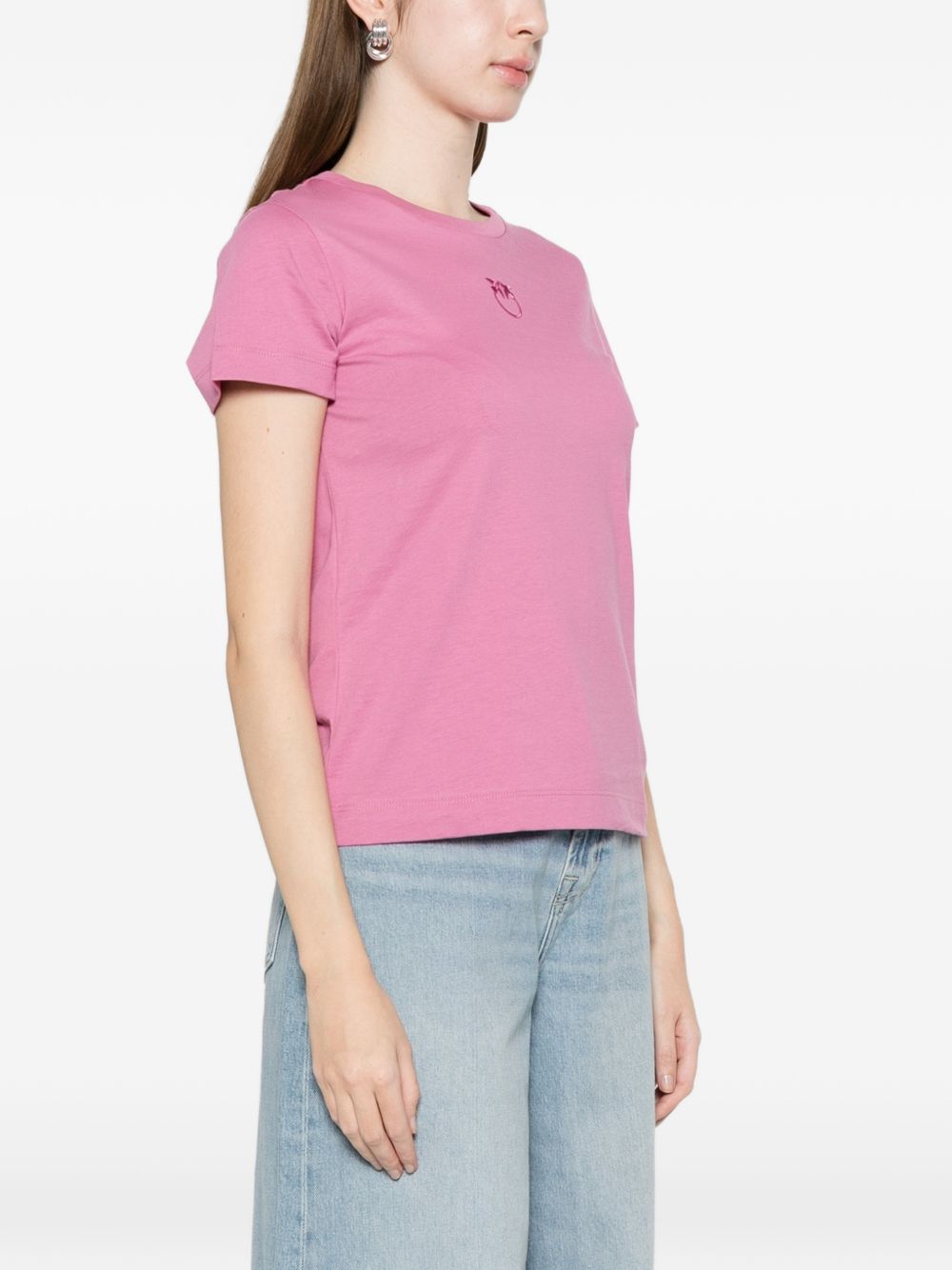 T-shirt girocollo in cotone 100355A339 Q48 PINKO 