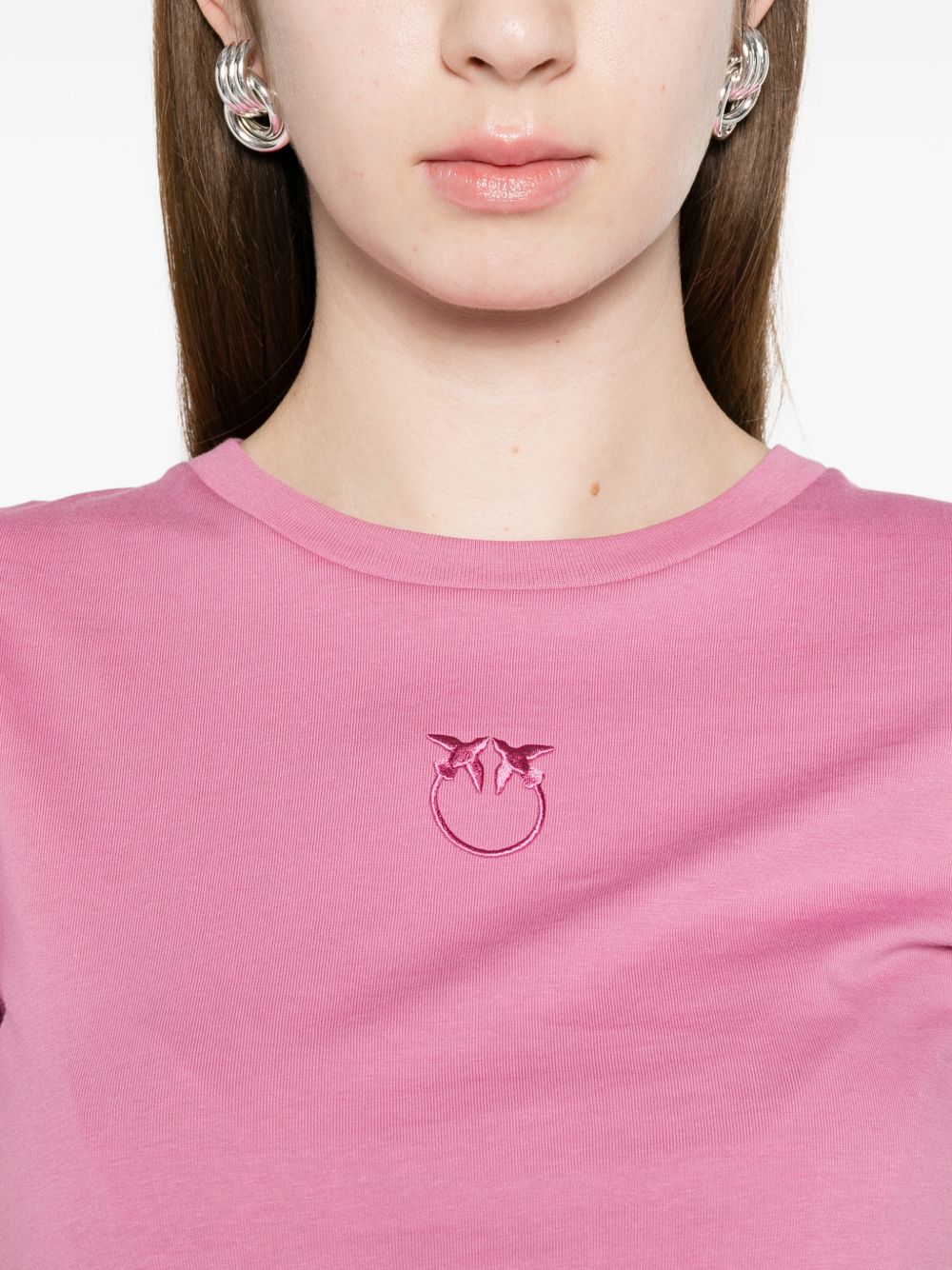 T-shirt girocollo in cotone 100355A339 Q48 PINKO 