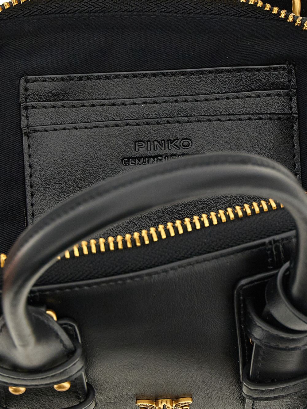 Borsa a spalla in pelle con lucchetto 105334A0QO Z99Q PINKO 