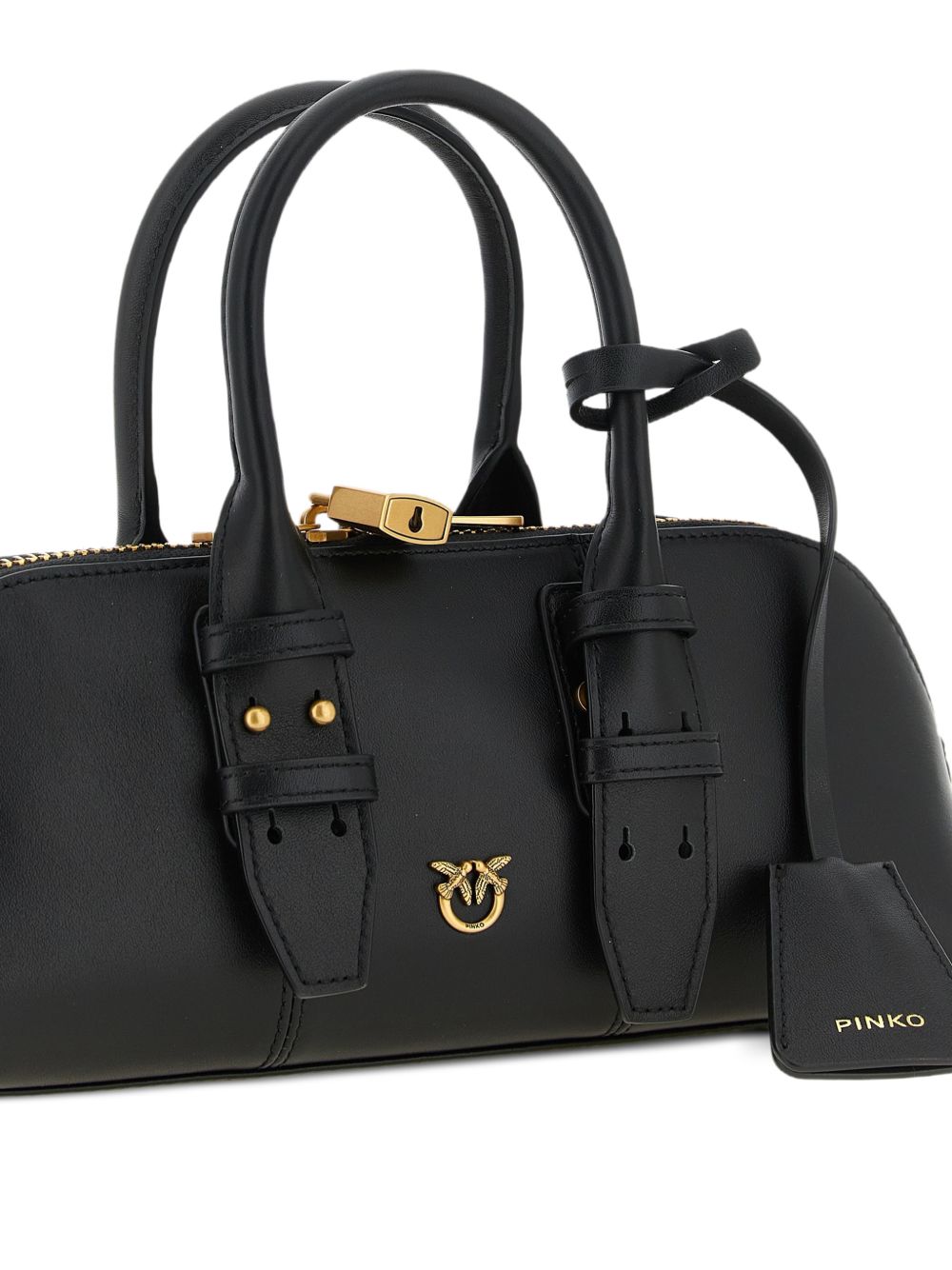 Borsa a spalla in pelle con lucchetto 105334A0QO Z99Q PINKO 