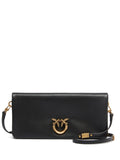 Borsa a spalla con logo metallico