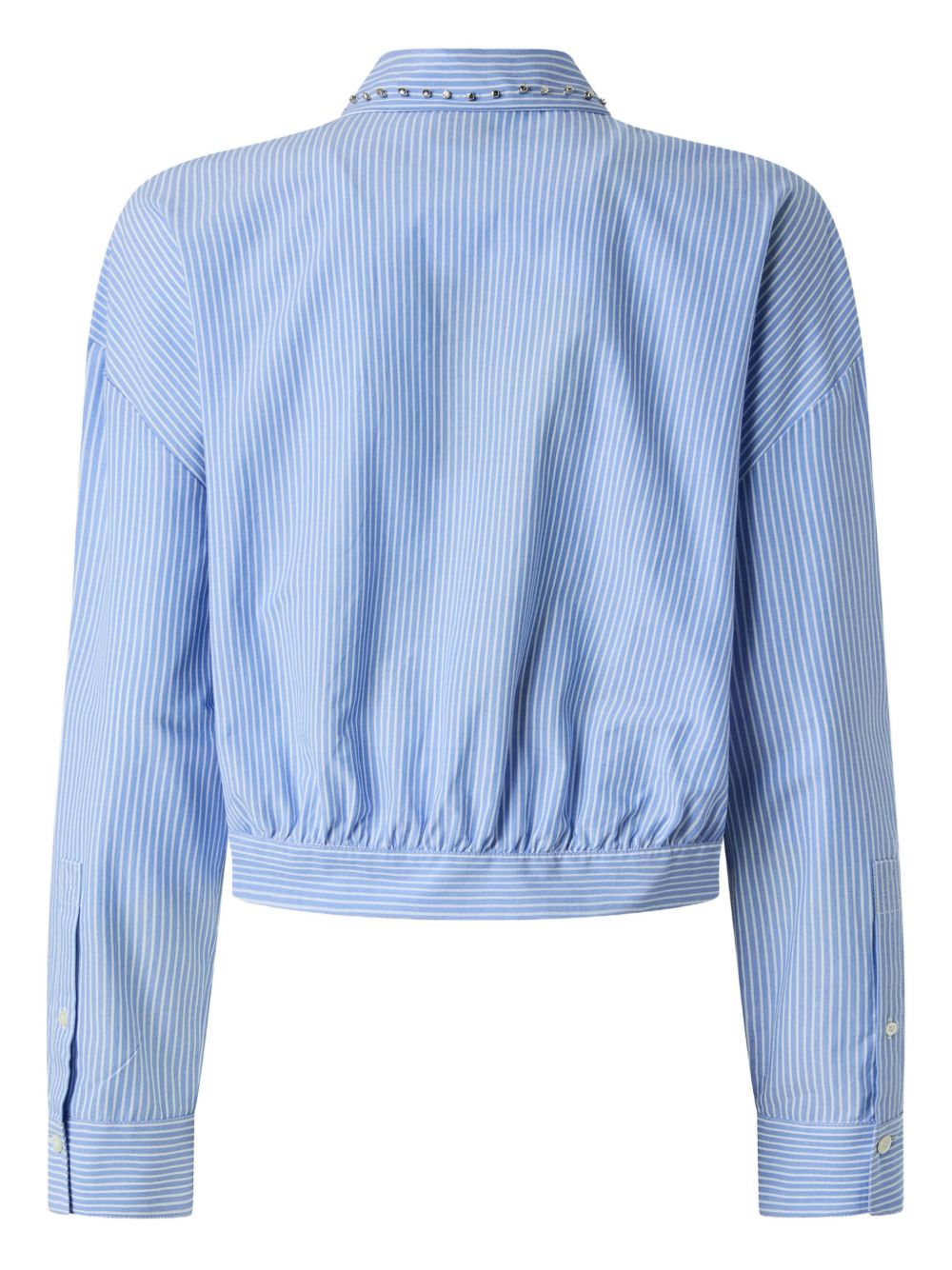 Camicia in cotone a righe con cintura 106277A32R ZE5 PINKO 