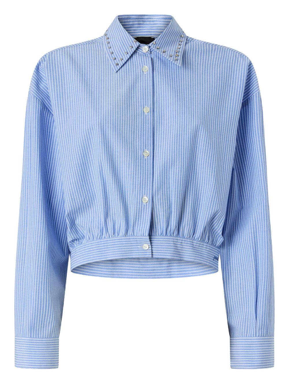 Camicia in cotone a righe con cintura 106277A32R ZE5 PINKO 