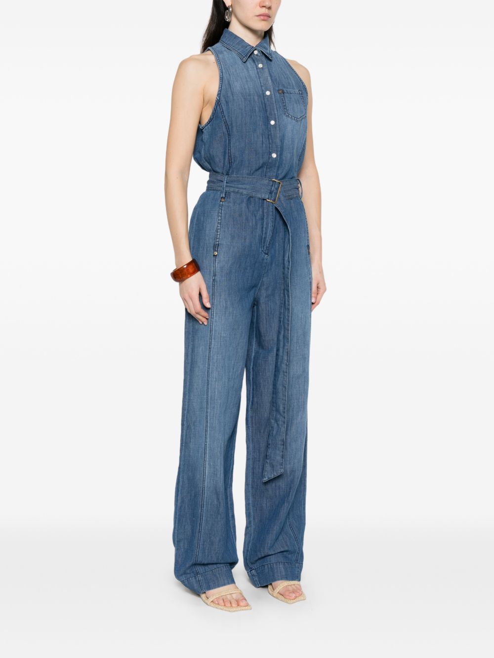 Jumpsuit in denim con cintura 106399A33J PJL PINKO 