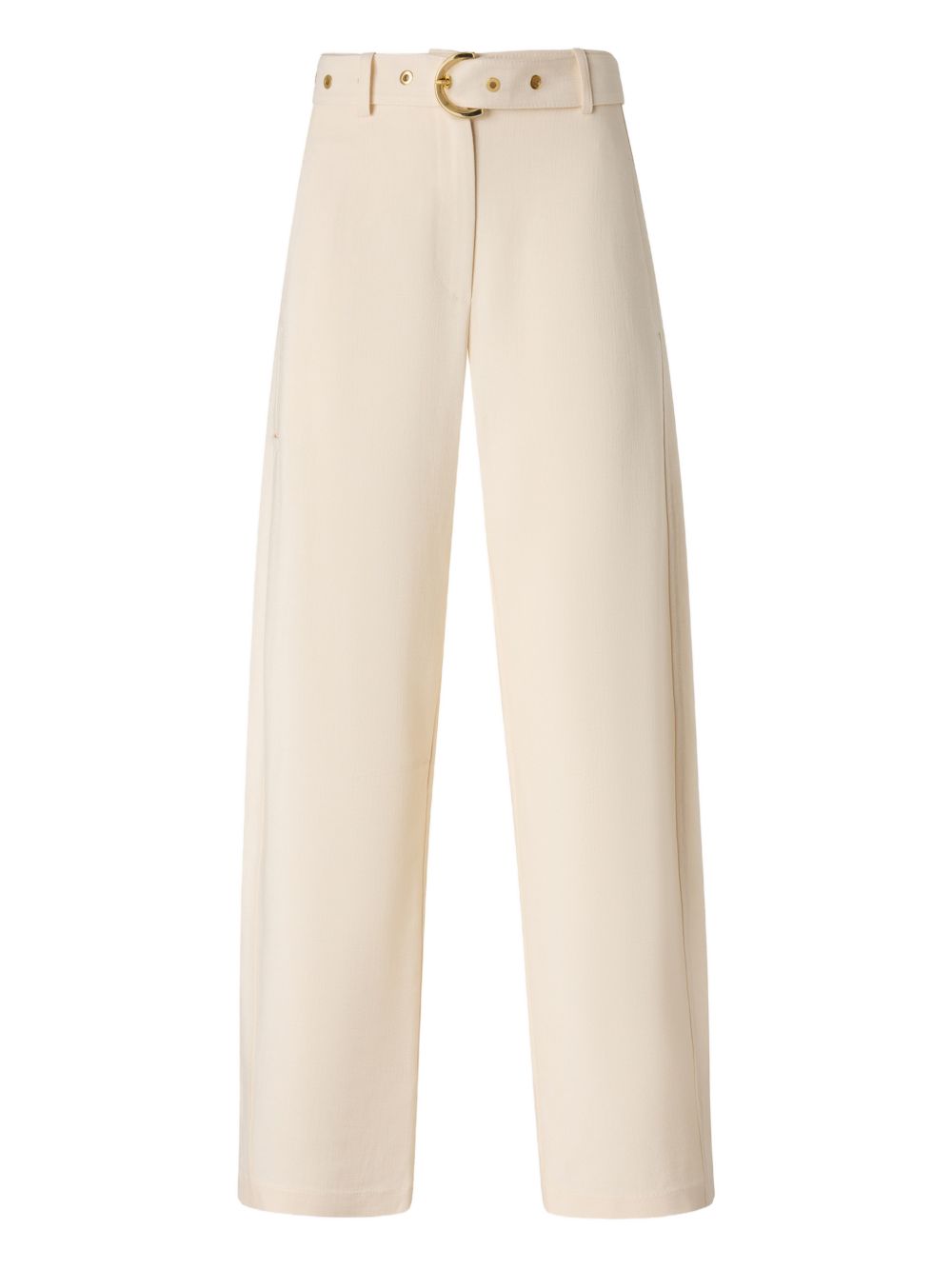 Pantaloni in viscosa a gamba dritta con cintura 106492A2W6 C00 PINKO 