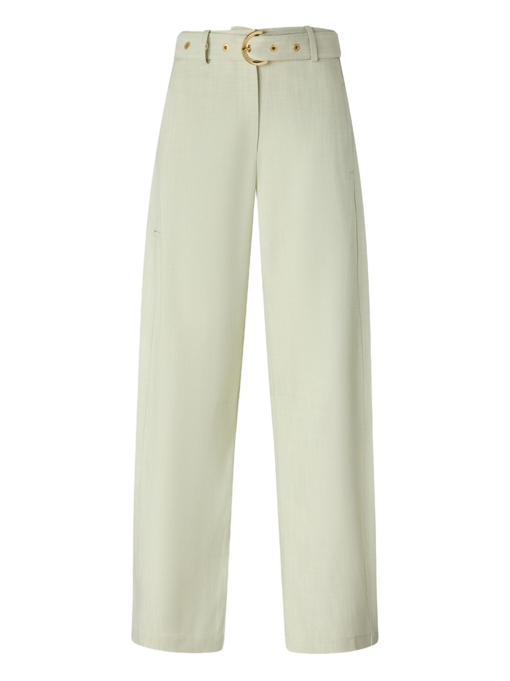 Pantaloni in viscosa a gamba dritta con cintura 106492A2W6 S79 PINKO 