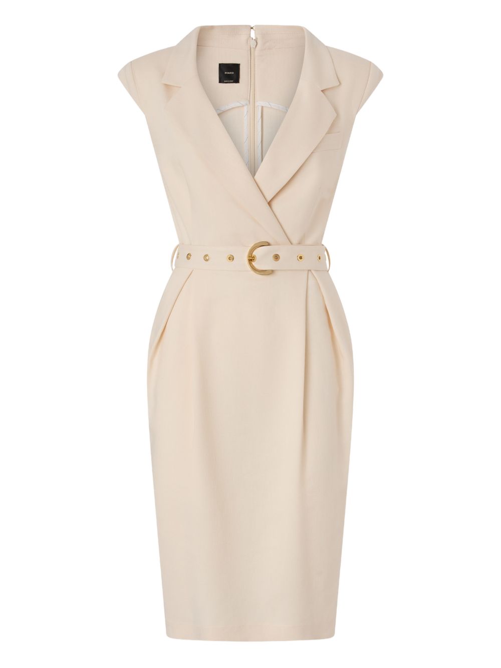 Abito blazer in viscosa con cintura 106565A2W6 C00 PINKO 