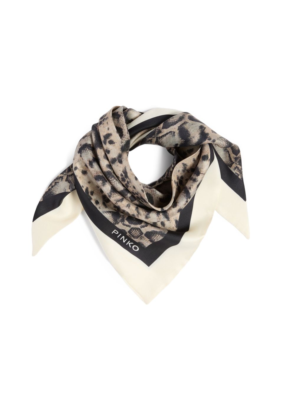 Bandana triangolare stampa pitone 106655A38H CZ5 PINKO 