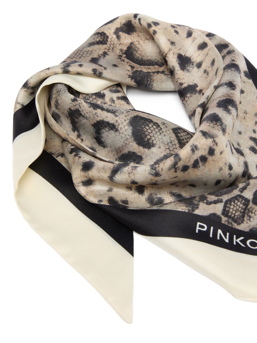 Bandana triangolare stampa pitone 106655A38H CZ5 PINKO 