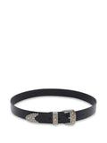 Cintura in pelle con fibbia decorativa