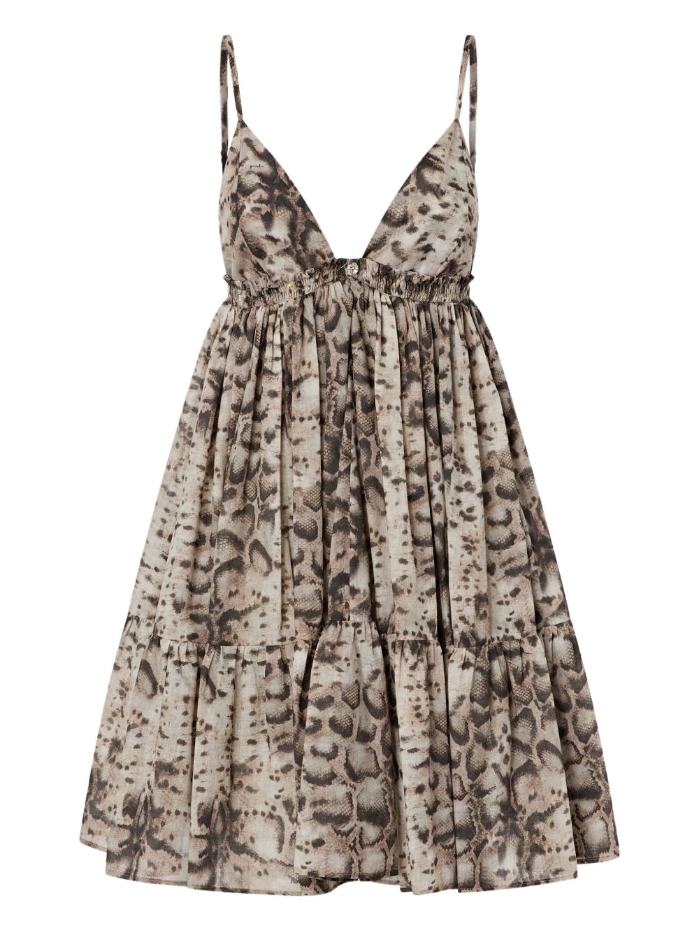Abito in cotone stampa animalier scollo a V 106917A3AP CZ9 PINKO 
