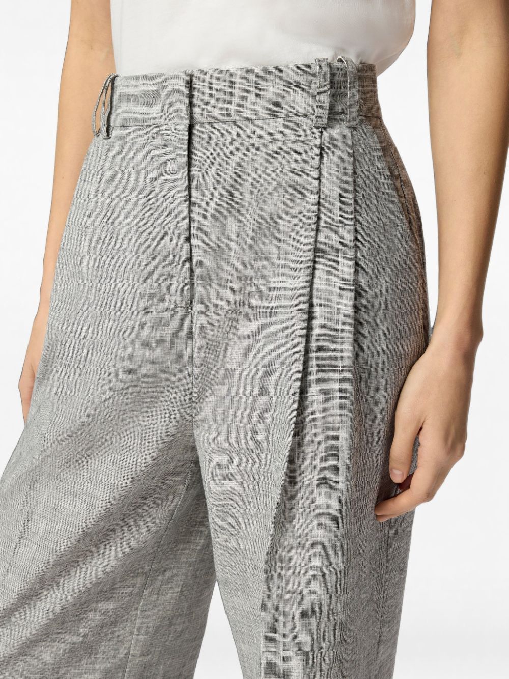 Pantaloni a gamba ampia con pince 106918A3AS ZZ2 PINKO 