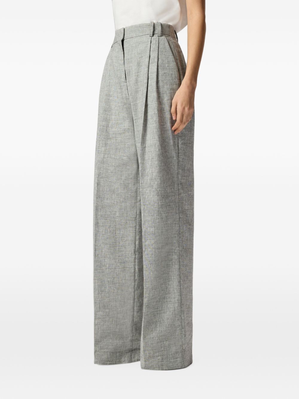 Pantaloni a gamba ampia con pince 106918A3AS ZZ2 PINKO 