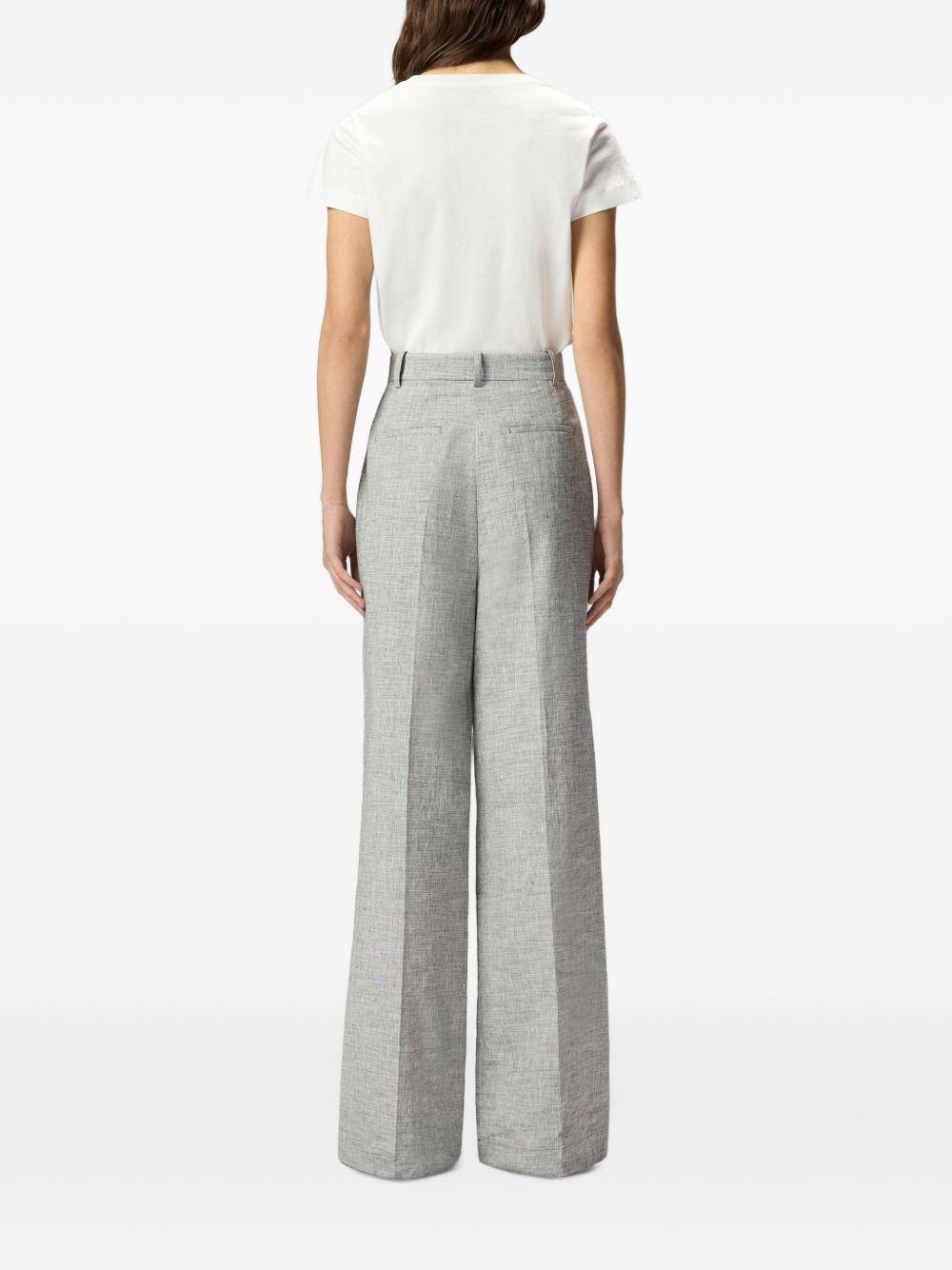 Pantaloni a gamba ampia con pince 106918A3AS ZZ2 PINKO 
