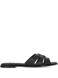 Sandali flat con fibbia dorata