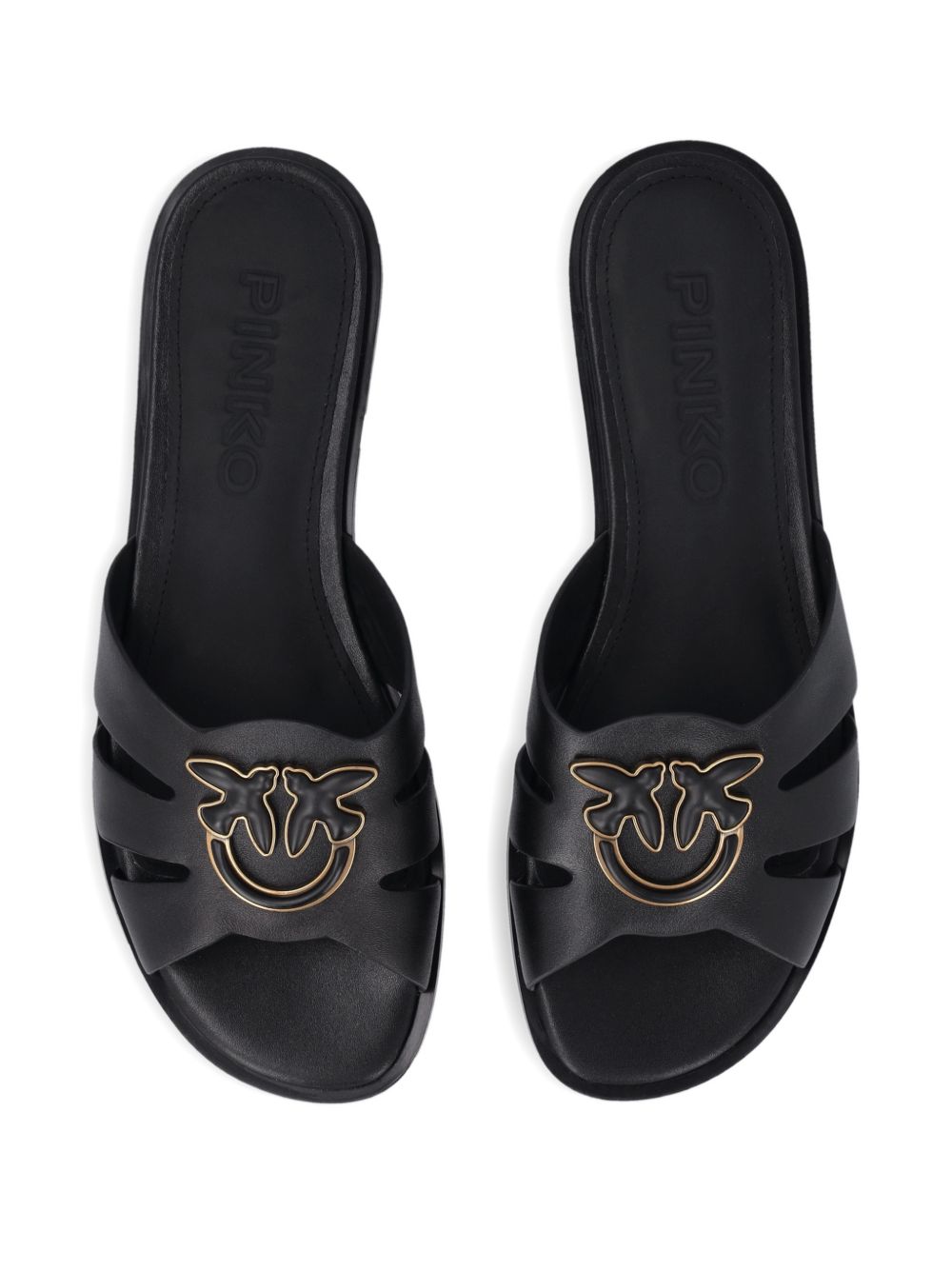Sandali flat con fibbia dorata SD0463P001 Z99 PINKO 