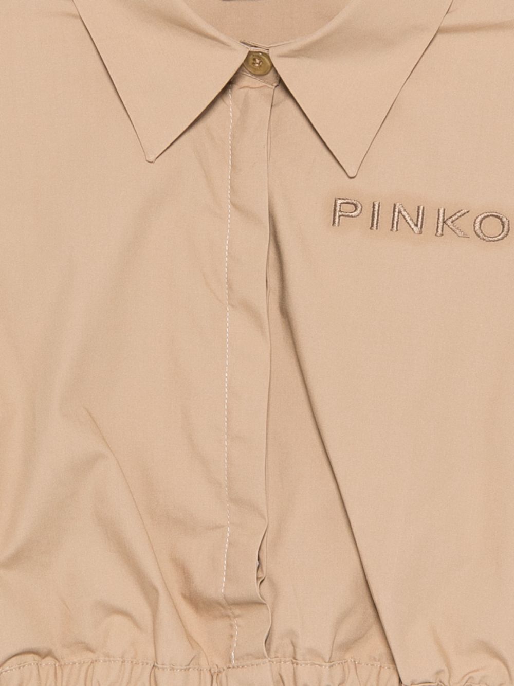 Giacca camicia con logo ricamato KFCA033CA029 6023 PINKO UP 