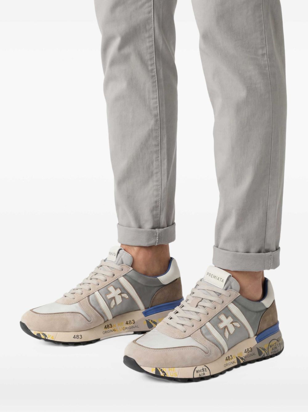 Sneakers low-top in pelle e tessuto con logo LANDER 8010 PREMIATA 