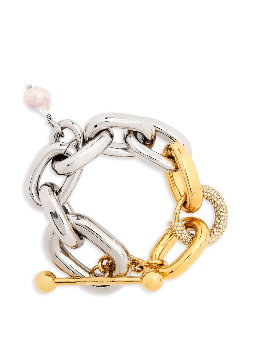 Braccialetto chain in alluminio con chiusura a T 26EBB0507MET388 M089 RABANNE 